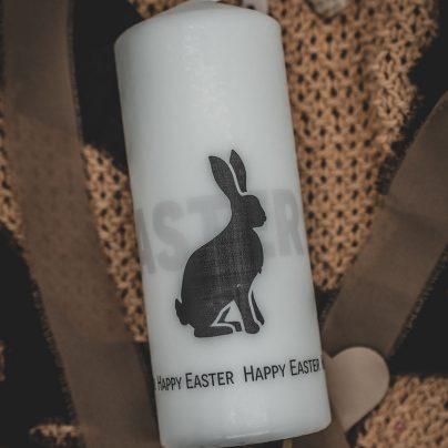 Herzwerk Store Osterhase schwarz Osterkerze